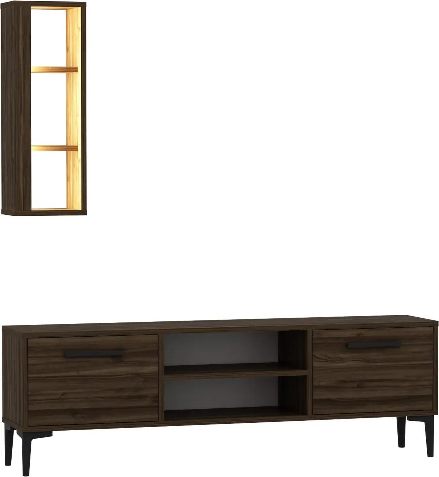 Bien TV-állvány, dió, 150 cm