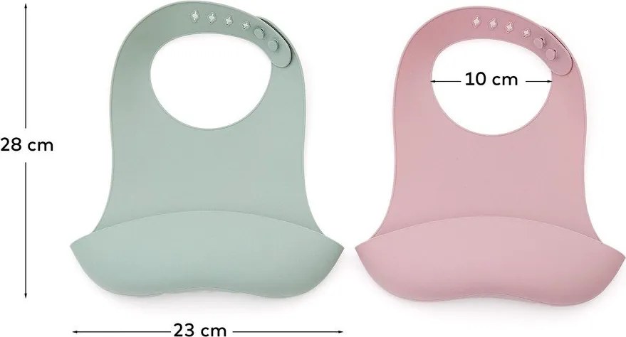 Világos rózsaszín-türkiz előke szett 2 db-os Lili – Kave Home