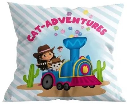 Gabi babaháza Cat-Adventures párna, díszpárna 40x40 cm