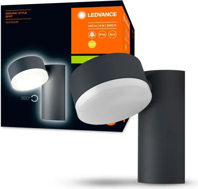 Ledvance Mozgatható kerti fali lámpa 8W spot