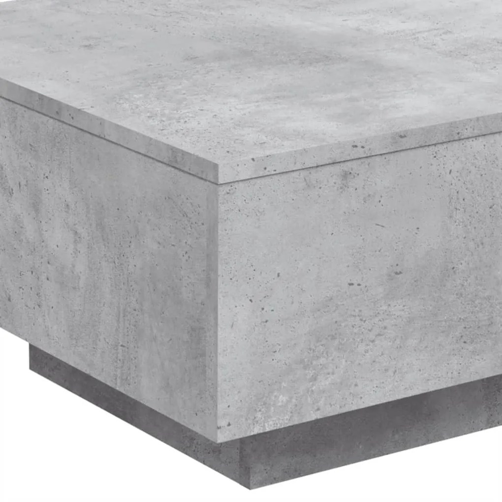 betonszürke szerelt fa dohányzóasztal 55x55x31 cm
