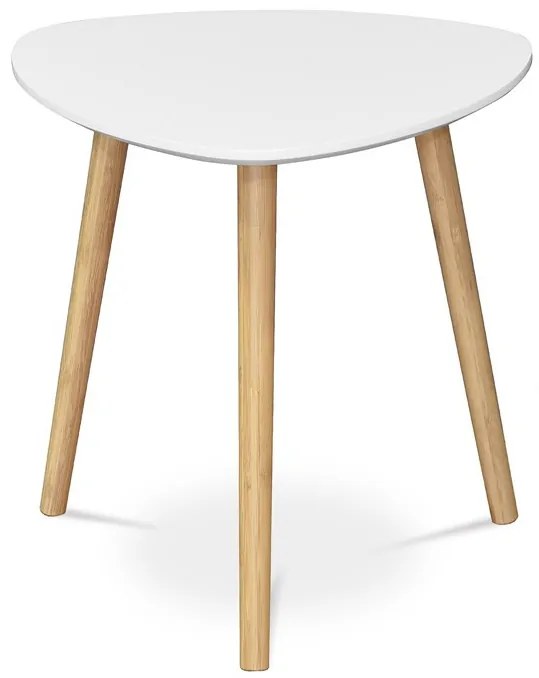 Fehér Dohányzóasztal 40x40x40 cm. Méretben. Asztallap MDF. AF-1132