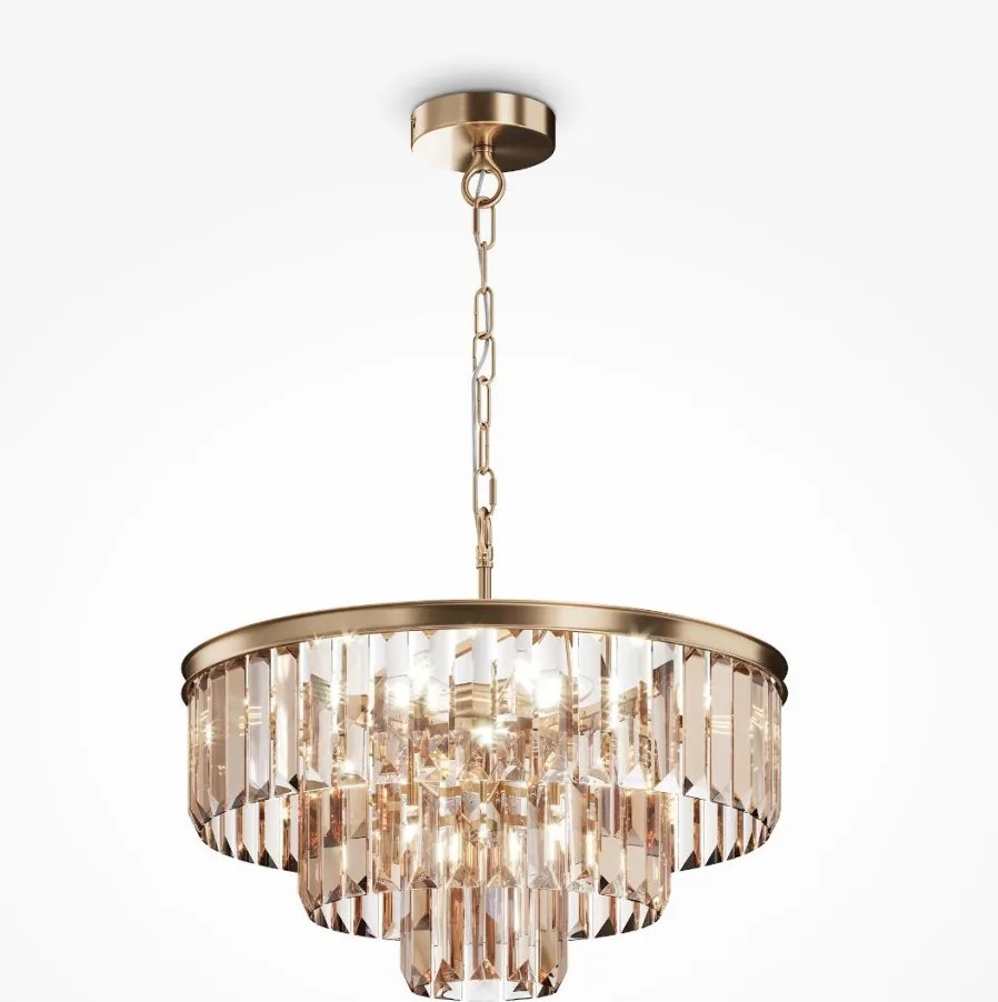 MAYTONI MOD085PL-07G REVERO Kristály Függesztett Lámpa Arany E14 IP20