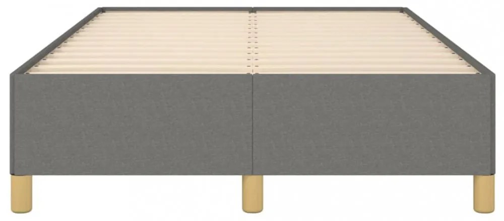 sötétszürke szövet ágykeret matrac nélkül 120x200 cm