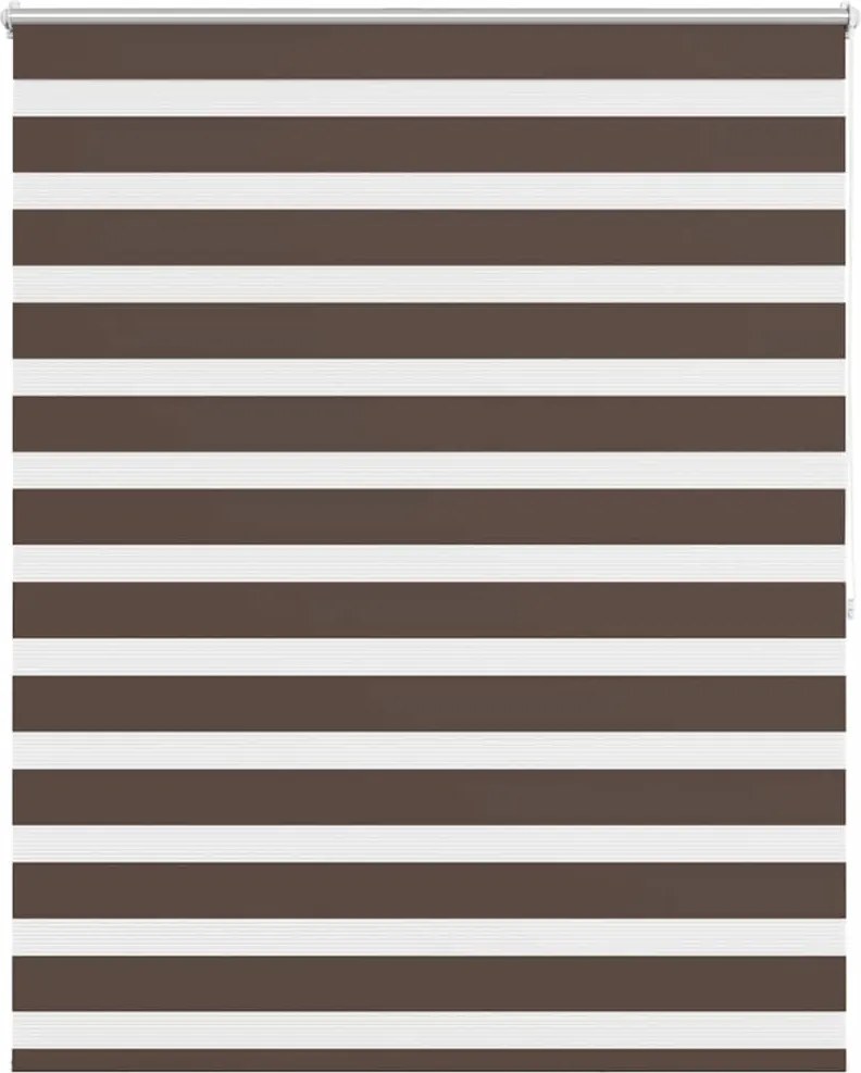 vidaXL Zebra roló 120,9 x 175 cm, szövetszélesség 116,7 cm, kávébarna