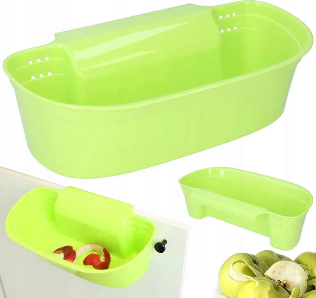 Függő szemetes kosár hámozók függesztett zöld