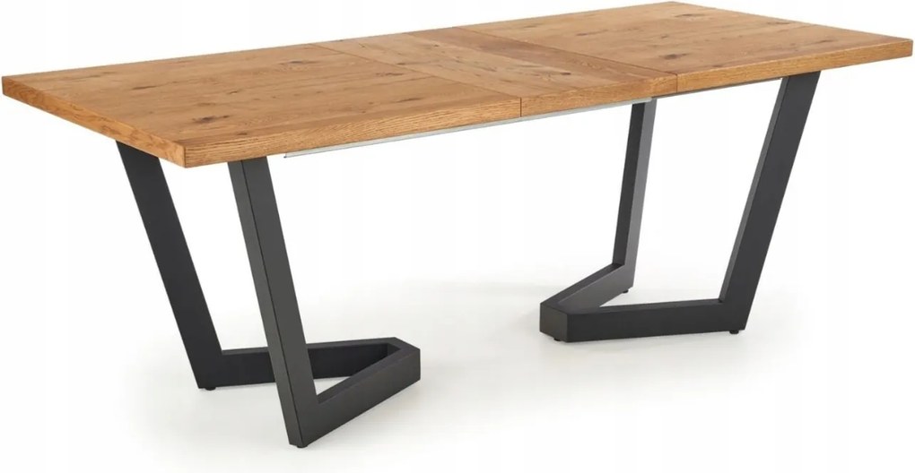 Összecsukható asztal étkezőbe és nappaliba natúr tölgy 160-250 cm Massive