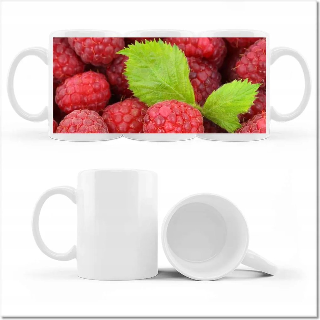 Fényképes bögre Friss málna