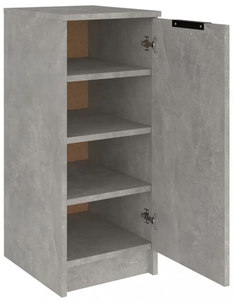 betonszürke szerelt fa cipőszekrény 30x35x70 cm