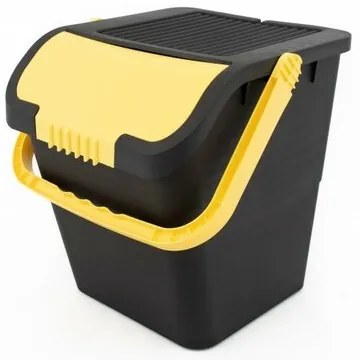 Practic szelektív hulladékgyűjtő szemetes, 35 l,sárga fedéllel