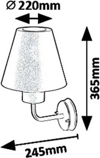 Rabalux 8844 - Kültéri fali lámpa  FAVARA 1xE27/14W/230V IP44
