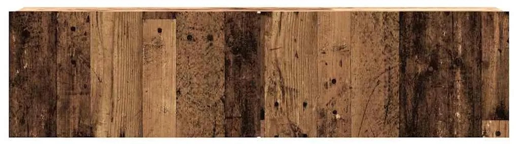 antik fa színű szerelt fa fali TV-szekrény 120 x 30 x 30 cm