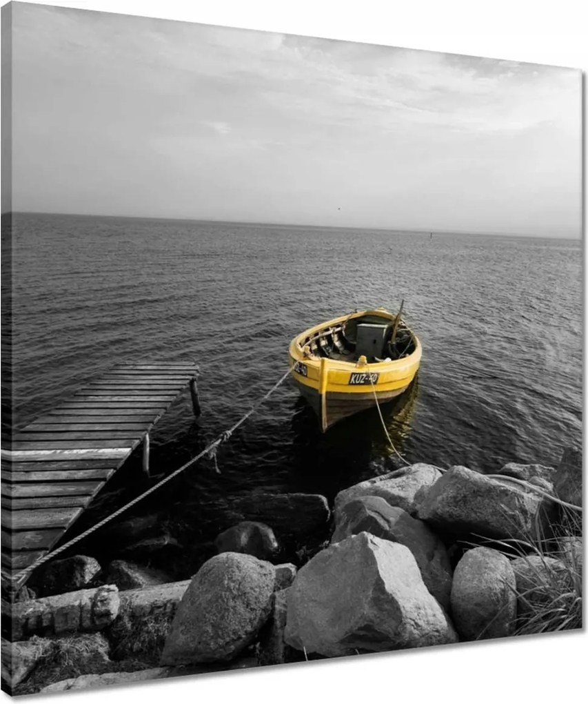 Vászonkép 50x50 Halászcsónak a Balti-tengeren
