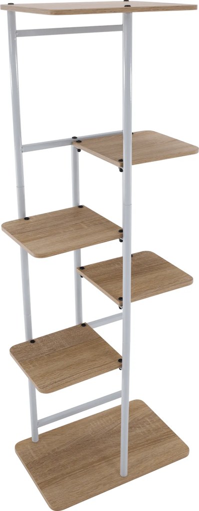 Virágállvány, fehér/sonoma tölgy, LEDOR TYP 2