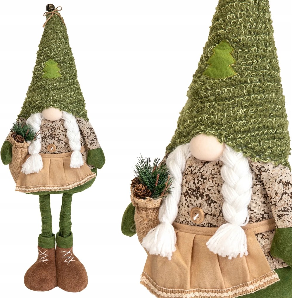 Manó Lány Karácsonyi Erdei Törpe dekoráció Jumi