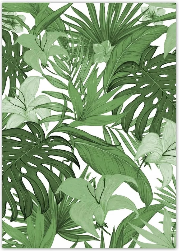 Poszterek A4 Pion Monstera Modern minta