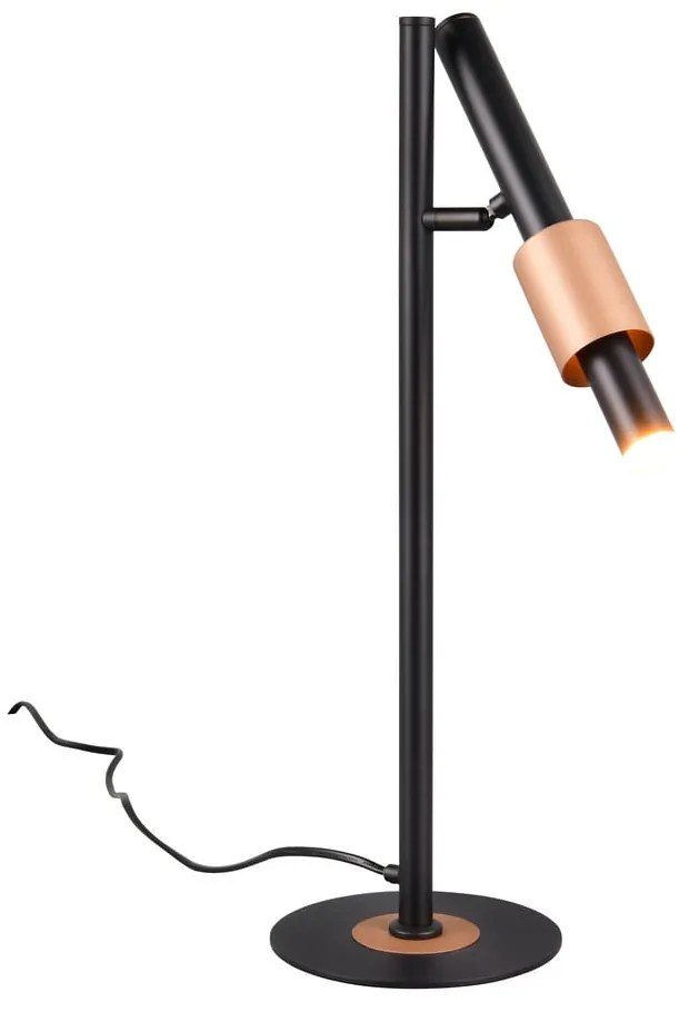 Fekete-bronzszínű LED asztali lámpa (magasság 50 cm) Ikaris – Trio Select