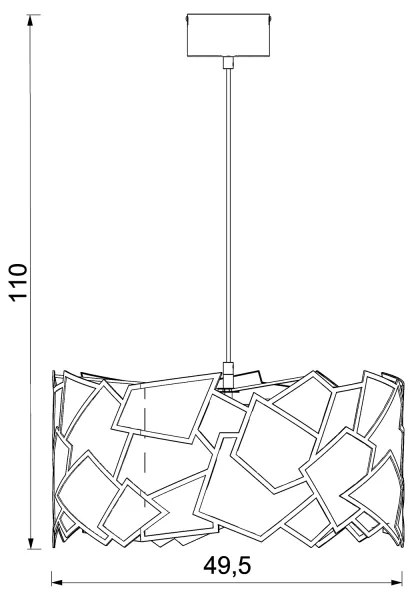 Csillár zsinóron CAMO 3xE27/15W/230V arany