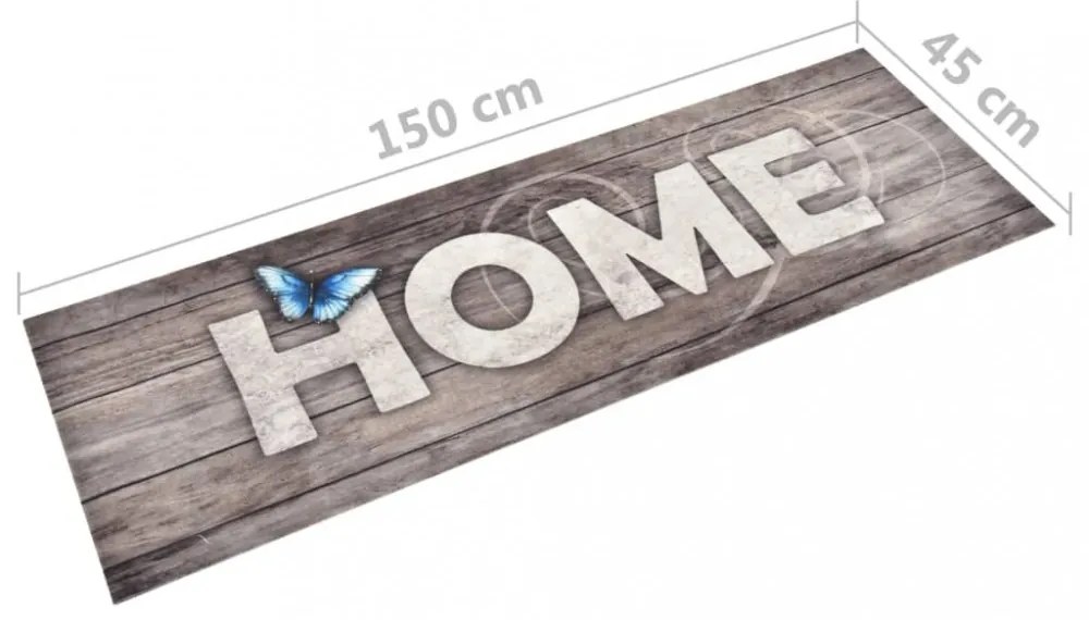 „Home” feliratú, mosható konyhai szőnyeg 45 x 150 cm