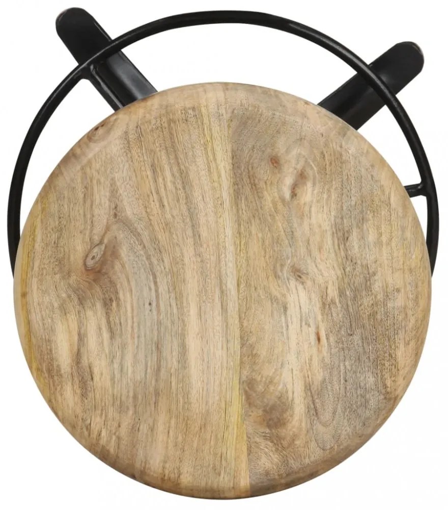 vidaXL 2 db tömör mangófa bárszék 66 cm
