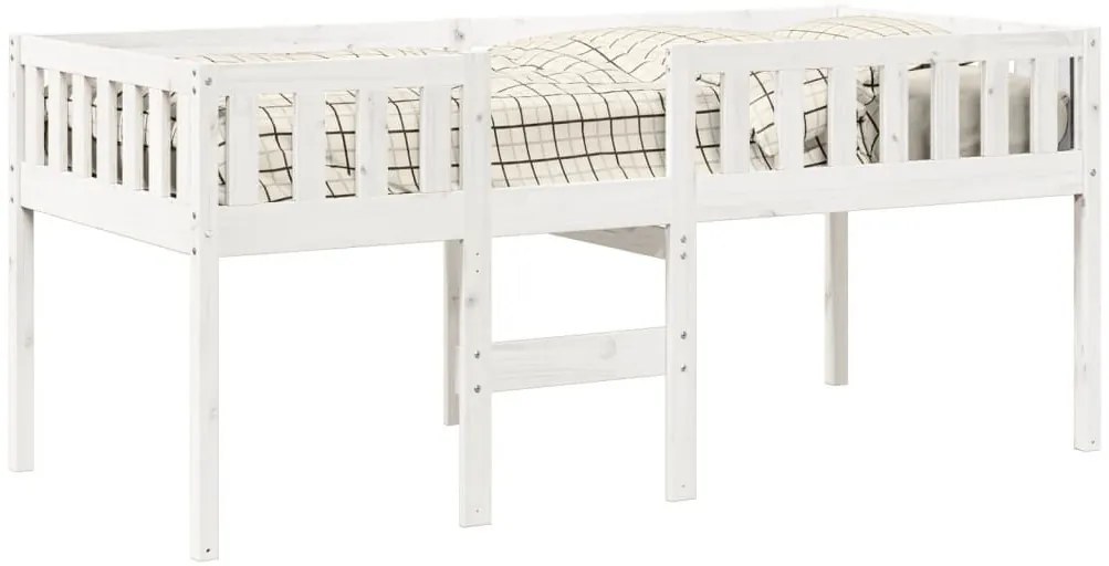 fehér tömör fenyőfa gyerekágy matrac nélkül 90 x 190 cm