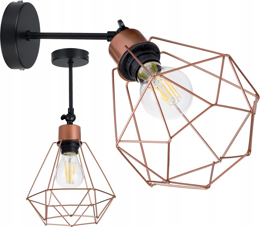 Lámpa fali lámpa állítható loft drót gyémánt