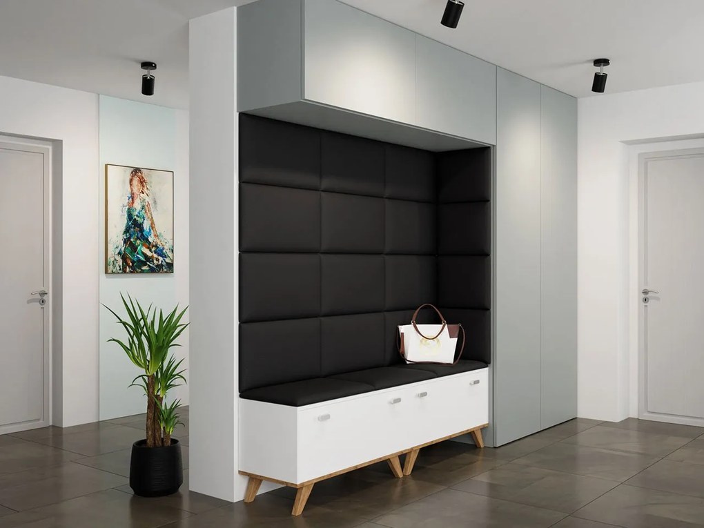 Kárpitozott fali panel Pazara 50x30 (öko-bőr Soft 011 + fekete). 1054360
