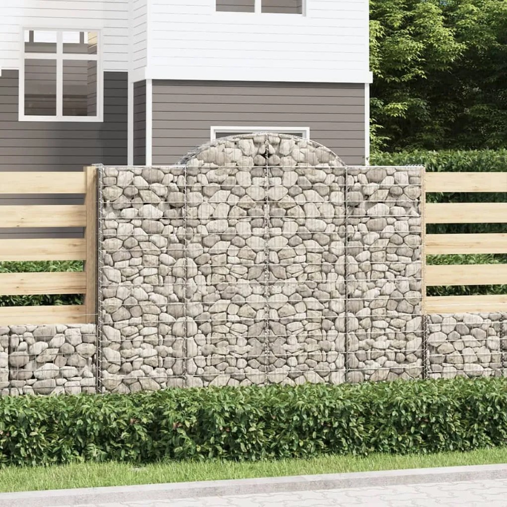 9 db íves horganyzott vas gabion kosár 200x50x160/180 cm