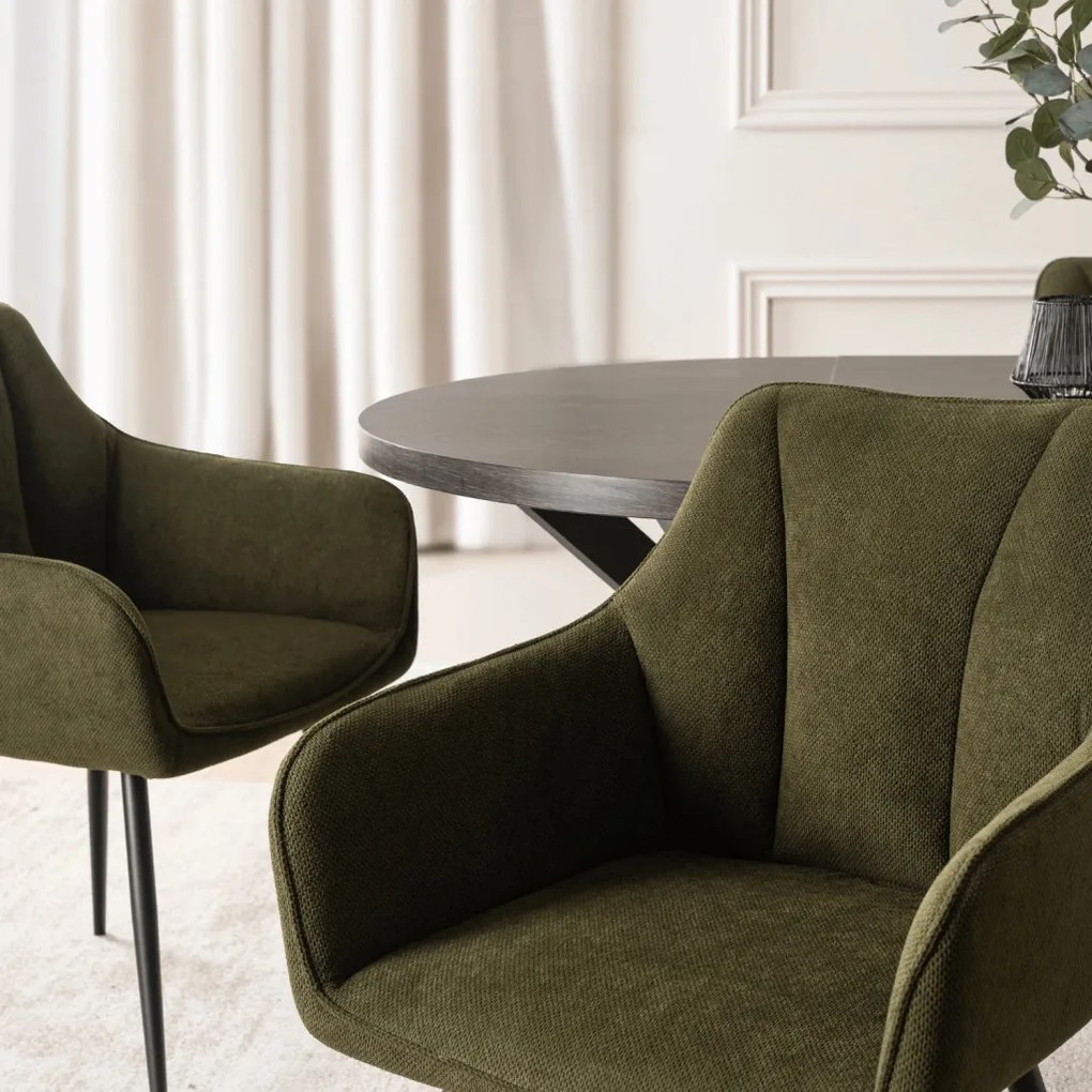 Elegáns Étkezőszék Zöld Színben. NAWARA