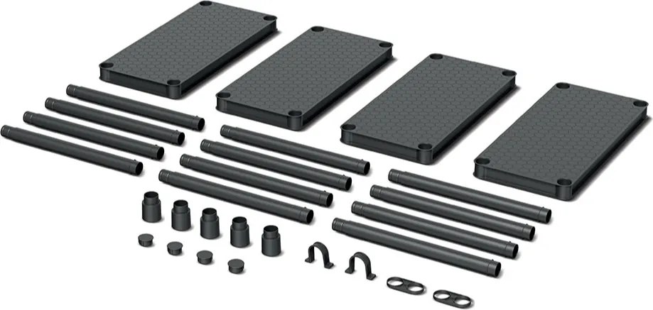 Műhelypolc STACKARO SOLID SMALL, 58x28x131,5cm, fekete Prosperplast