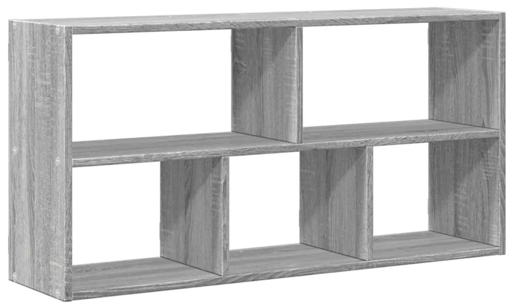 szürke sonoma színű szerelt fa fali polc 100 x 25 x 50 cm