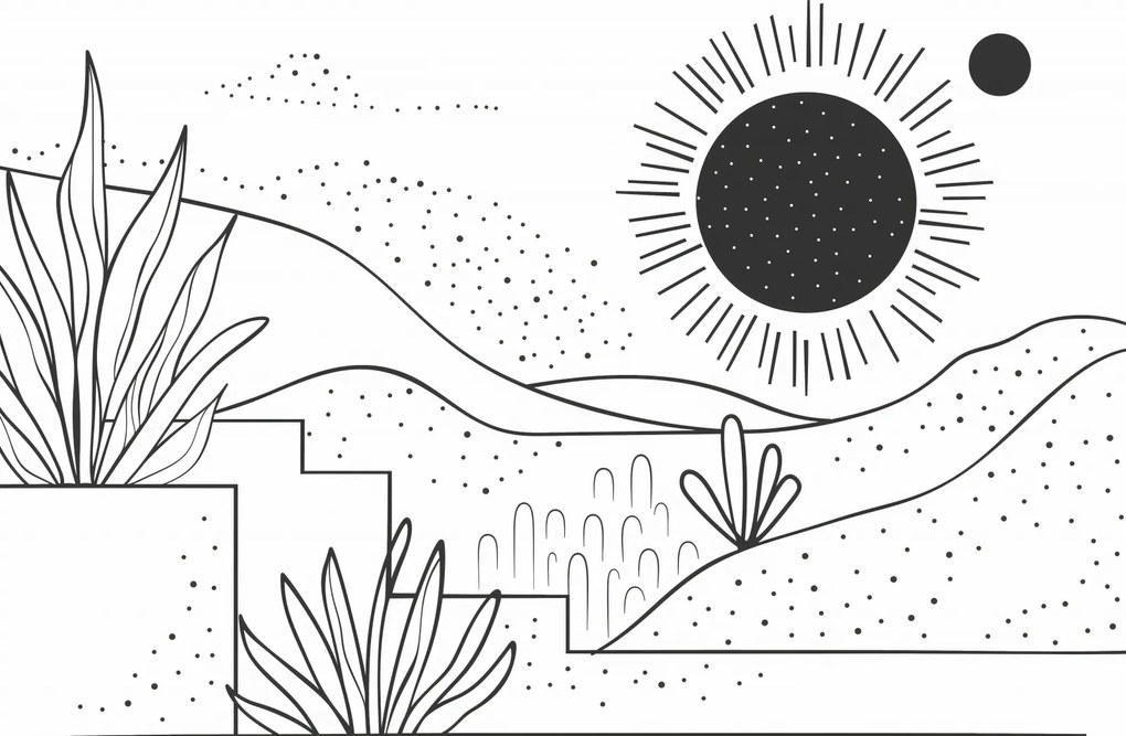 Poszter 60x40cm Lineáris Tájkép