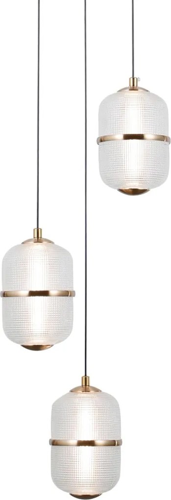 Italux modern függeszték alani átlátszó arany itxpnd-34375-3-hbr