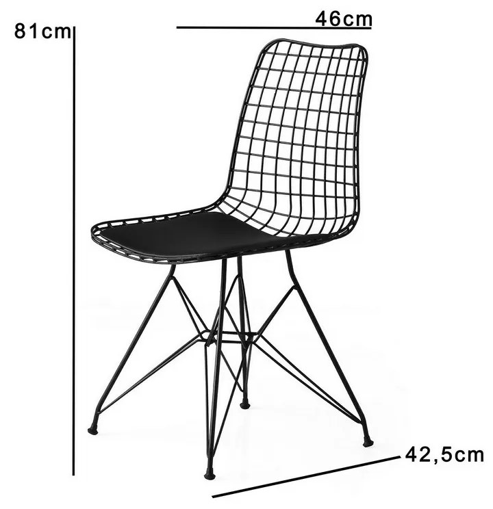 Tivoli Black étkezőszék szett, 2 db