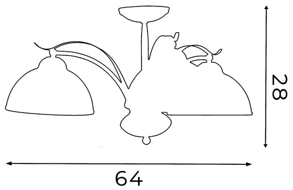 Csillár KORFU 3xE27/60W/230V