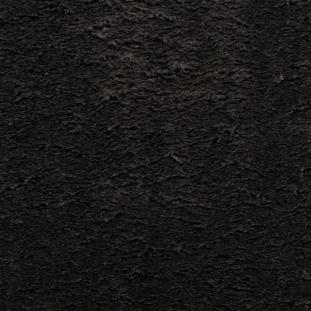 HUARTE fekete rövid szálú puha és mosható szőnyeg 140 x 200 cm