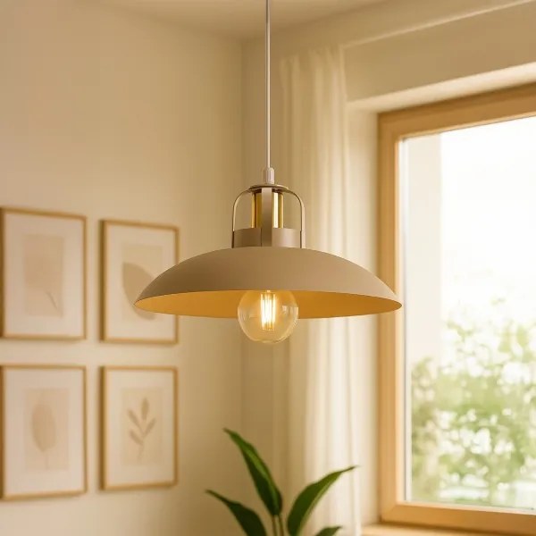 Brilagi - LED Csillár zsinóron FLAMENGO 1xE27/60W/230V bézs