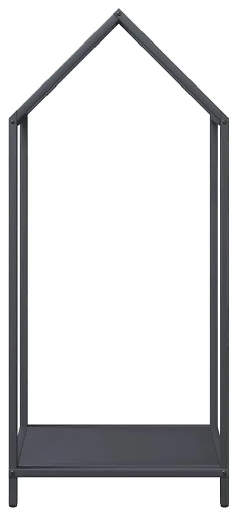 antracitszürke hidegen hengerelt acél tűzifatároló 40x25x90 cm