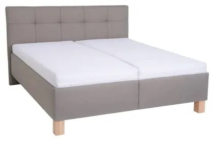 MARIA kárpitozott ágy tárolóhellyel, matrac nélkül, 160x200 cm, taupe