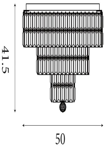 Searchlight 61321-6AB - EMPIRE mennyezeti lámpatest 6xE14/60W/230V IP44
