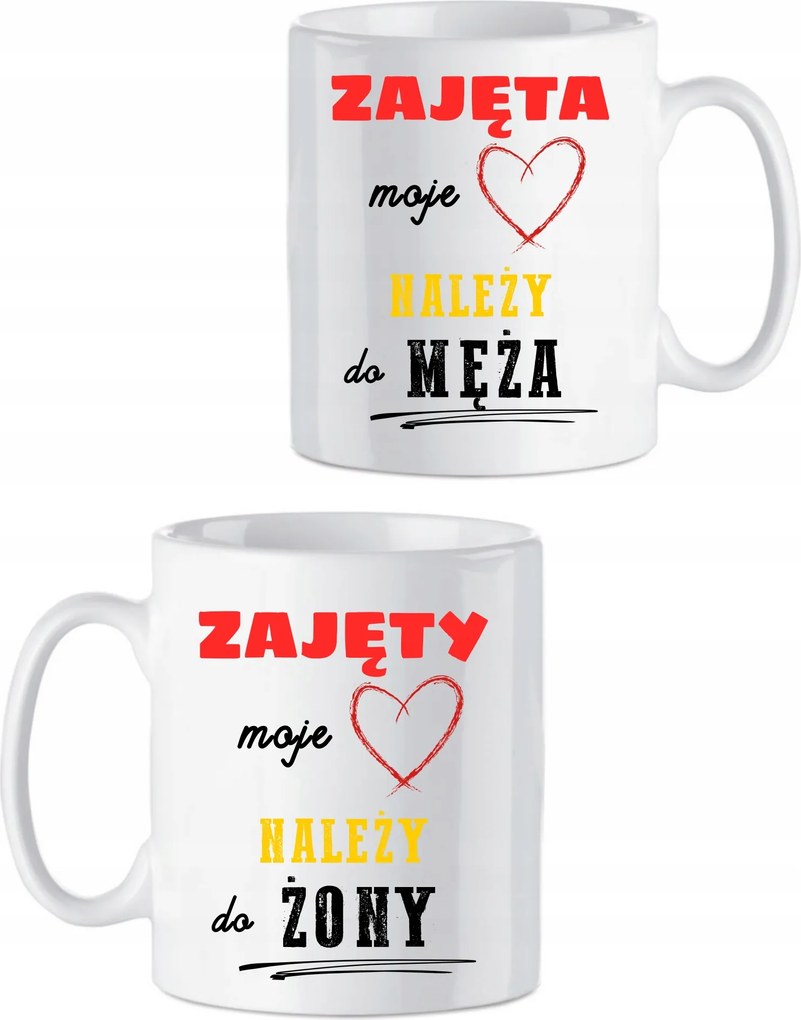 Kerámia bögrék Valentin-nap Pároknak Elfoglalt Feleség Elfoglalt Férj Ajándék