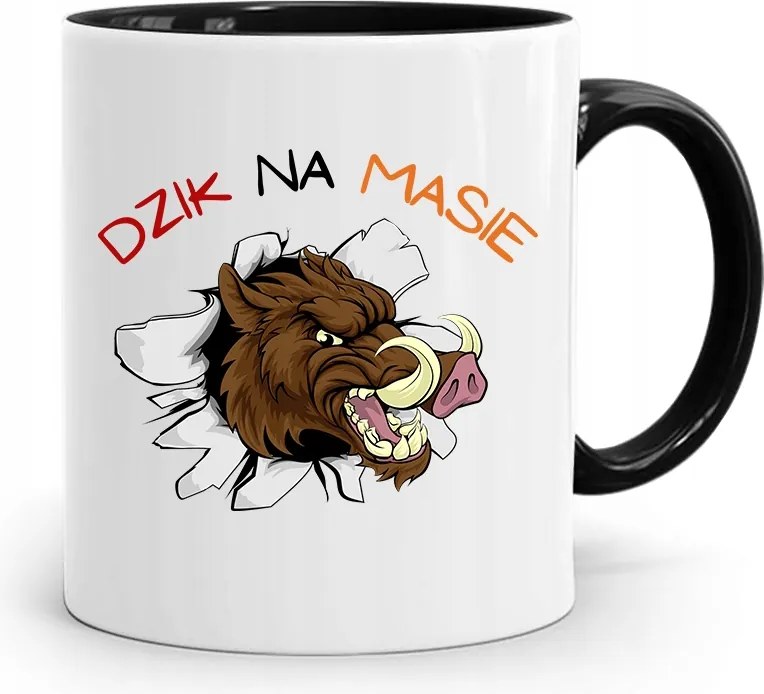 Ajándék Bögre Fekete Fiúnak Vaddisznó A Tömegen fényképes nyomtatással