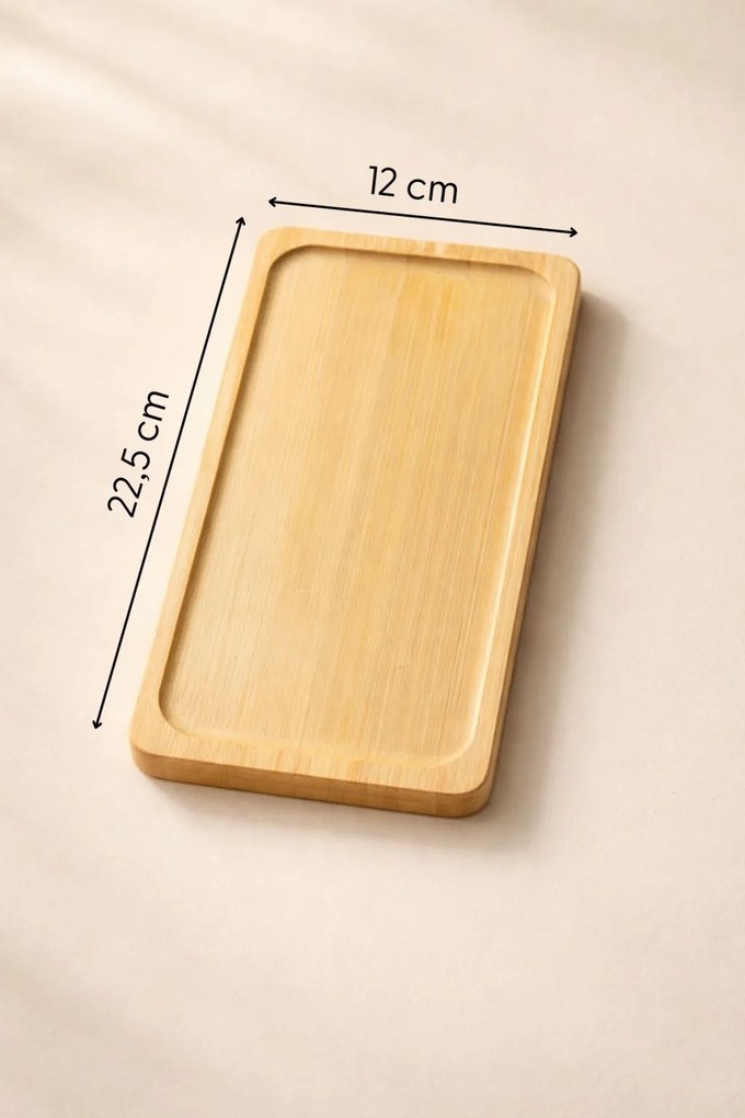Kerek bambusz tálca 22,5 cm
