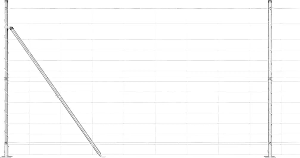 vidaXL Kerítésoszlop Galvanizált 50 x 1,4 m Acél