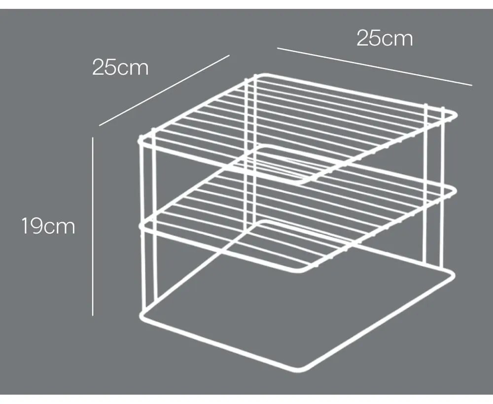 Ezüstszínű acél kiegészítő polc 25x25 cm Palio – Metaltex