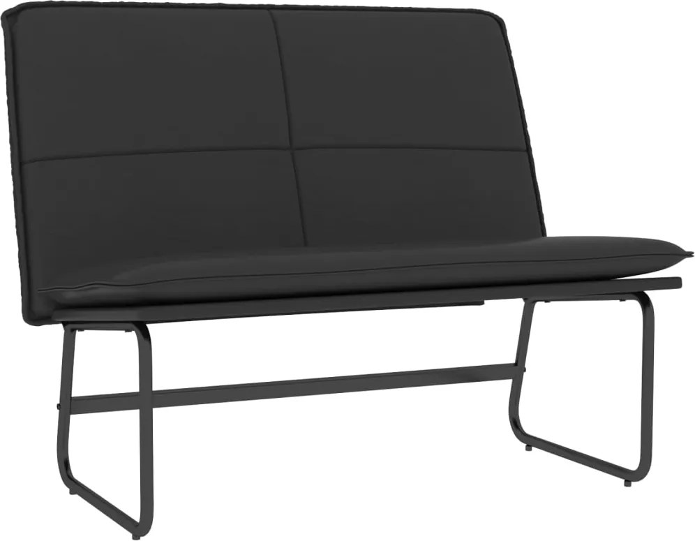 vidaXL fekete műbőr pad 100 x 75 x 76 cm