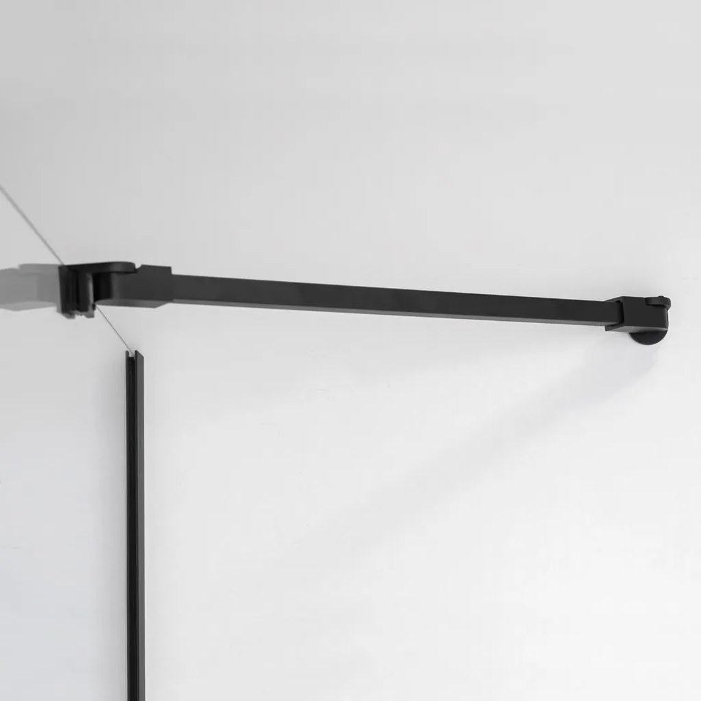 Stuxi Bari Black 100x70 aszimmetrikus nyílóajtós zuhanykabin 6 mm vízlepergető biztonsági üveggel, matt fekete