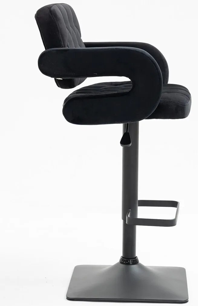 HR8403KW Fekete modern velúr szék fekete lábbal