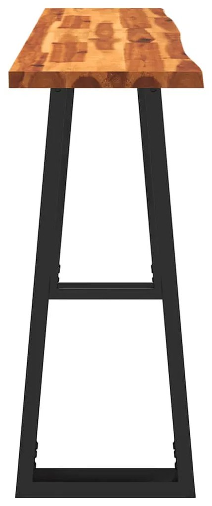 tömör akácfa konzolasztal természetes éllel 140 x 40 x 80 cm