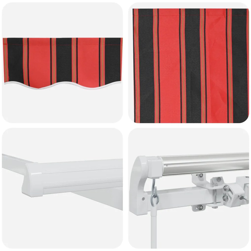 kézi behúzható napernyő antracit 350x250 cm